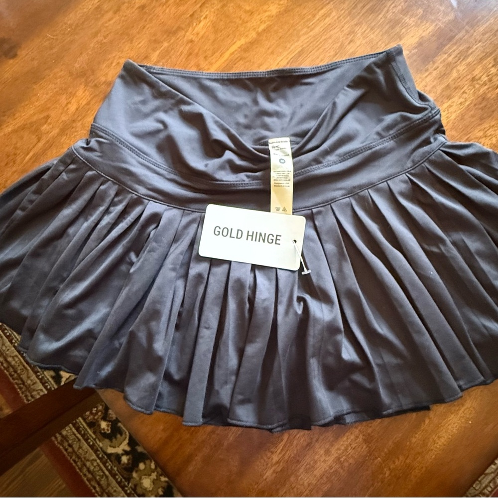 Women's Gold Hinge Black Skirt